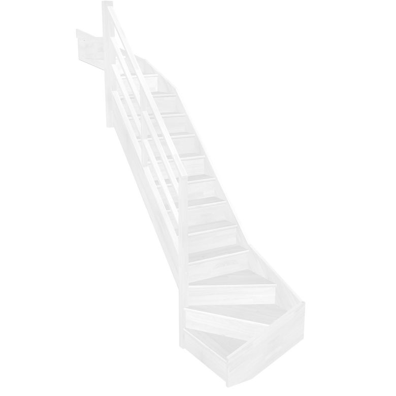 Escalier Faubourg double quart tournant haut & bas rampe Eden
