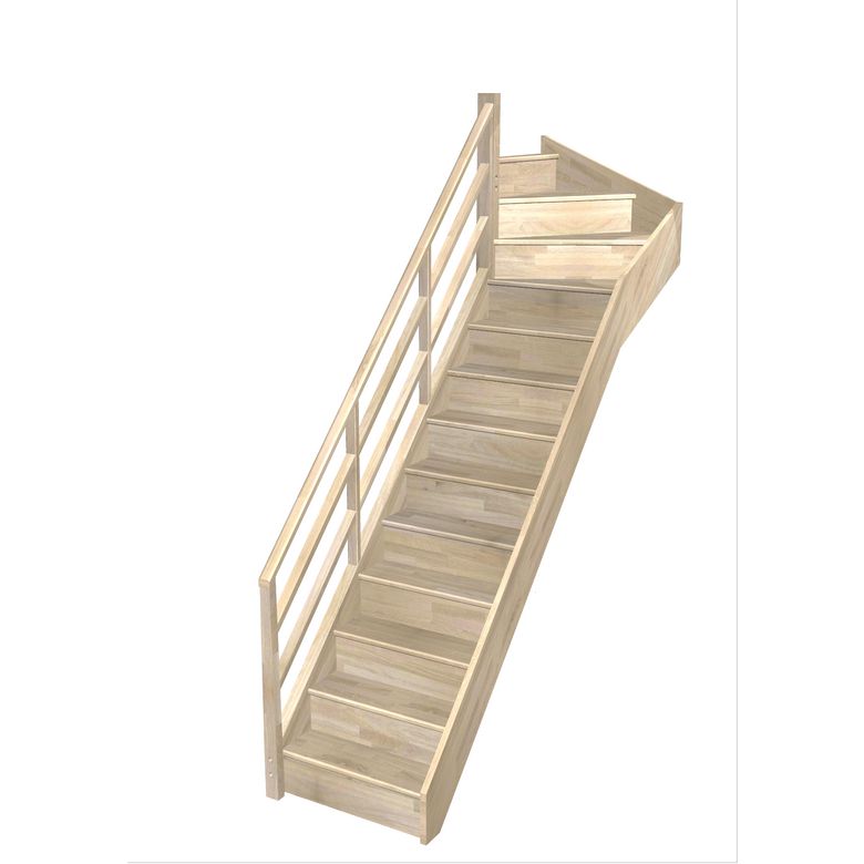 Escalier Faubourg quart tournant haut rampe Eden