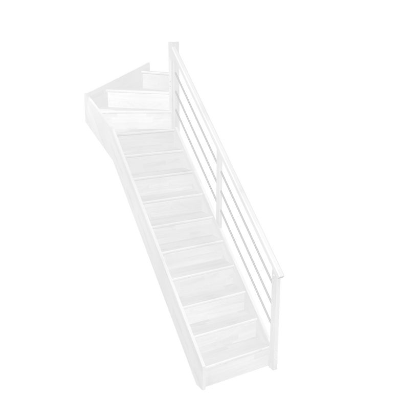 Escalier Faubourg quart tournant haut rampe Régate tubes acier