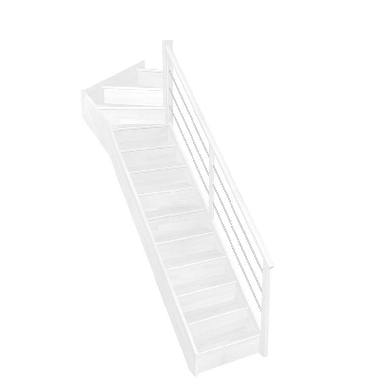 Escalier Faubourg quart tournant haut rampe Régate tubes inox
