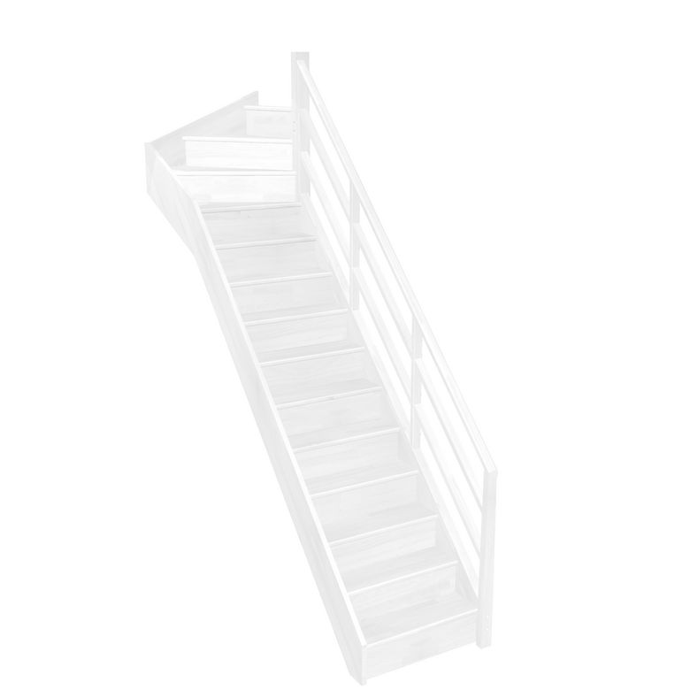 Escalier Faubourg quart tournant haut rampe Moulure