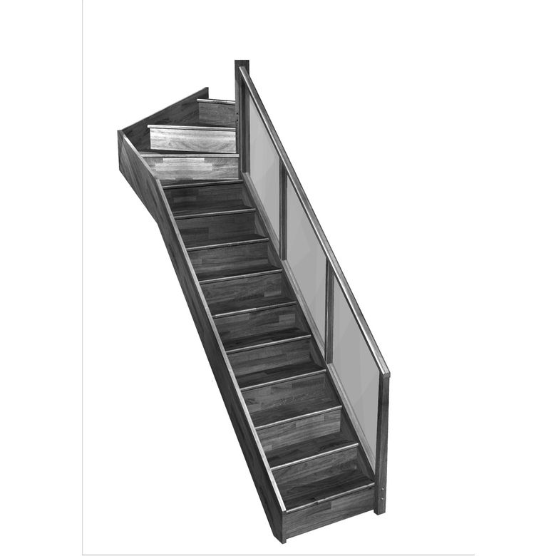 Escalier Faubourg quart tournant haut rampe Emerence
