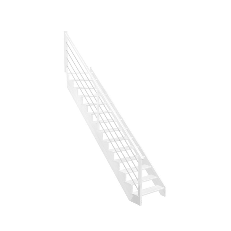 Escalier Ouessant droit rampe Régate tubes acier
