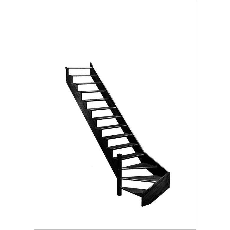 Escalier Ouessant quart tournant bas sans rampe