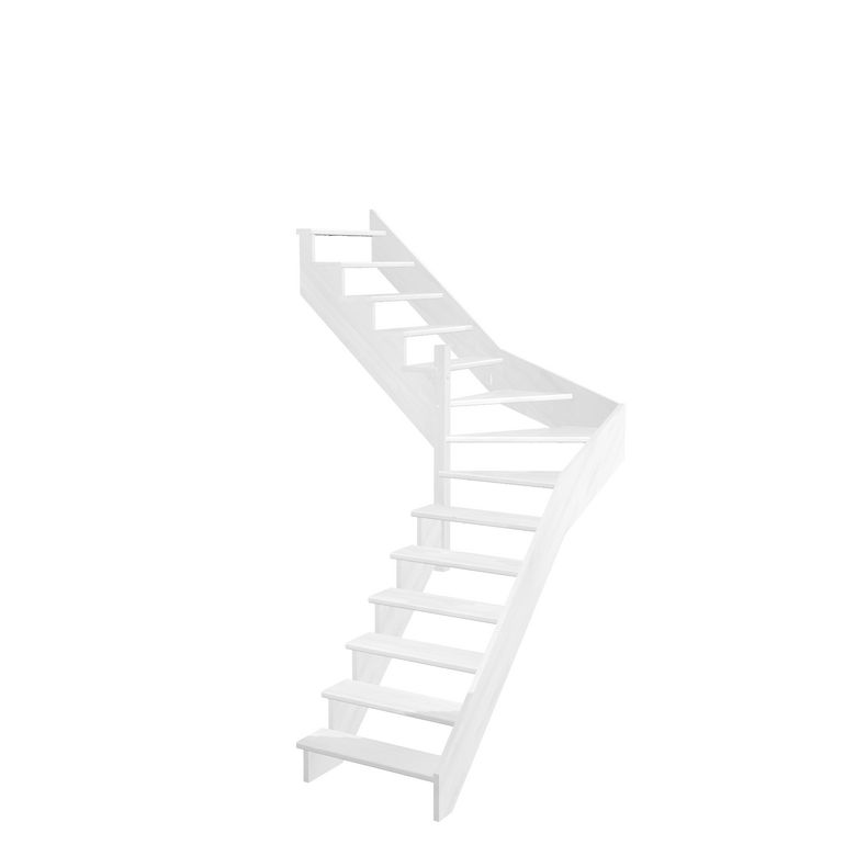 Escalier Ouessant quart tournant intermédiaire sans rampe