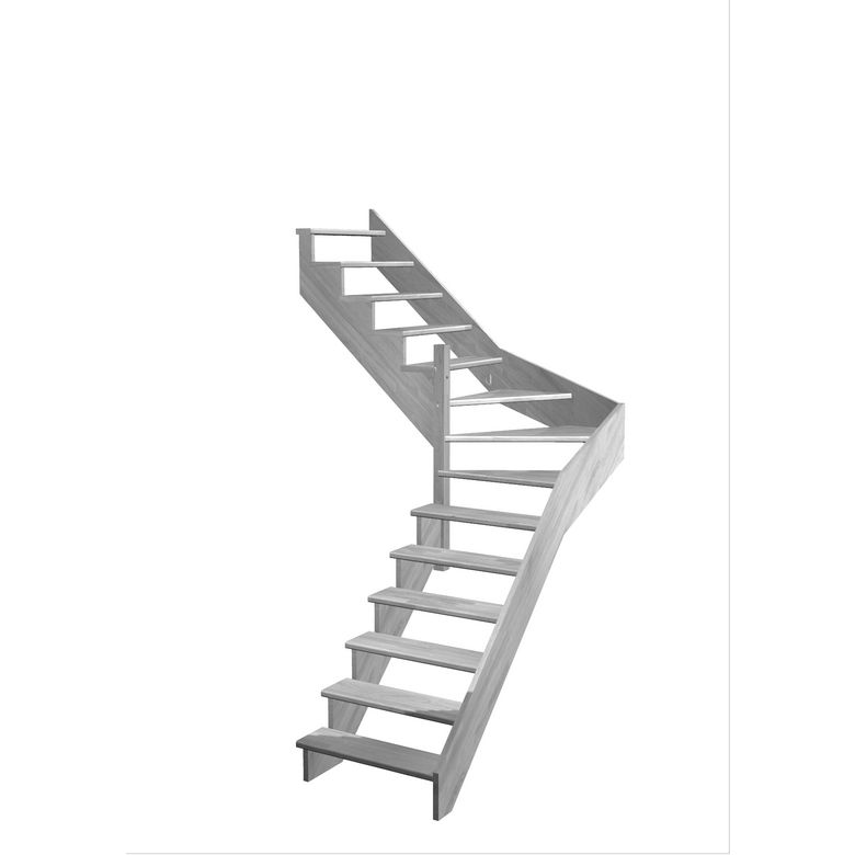 Escalier Ouessant quart tournant intermédiaire sans rampe