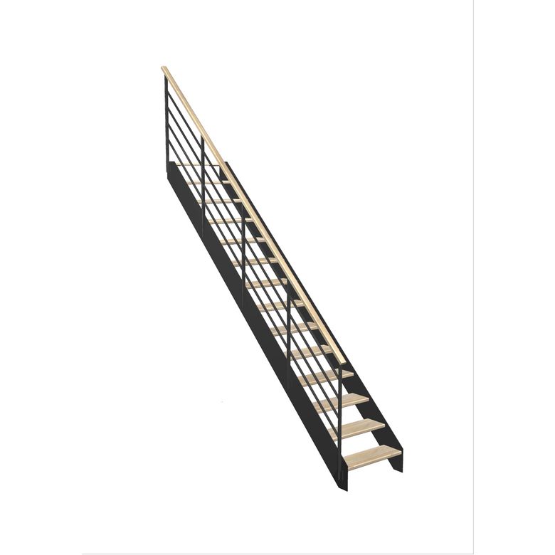 Escalier Estelle droit rampe Fera main bois