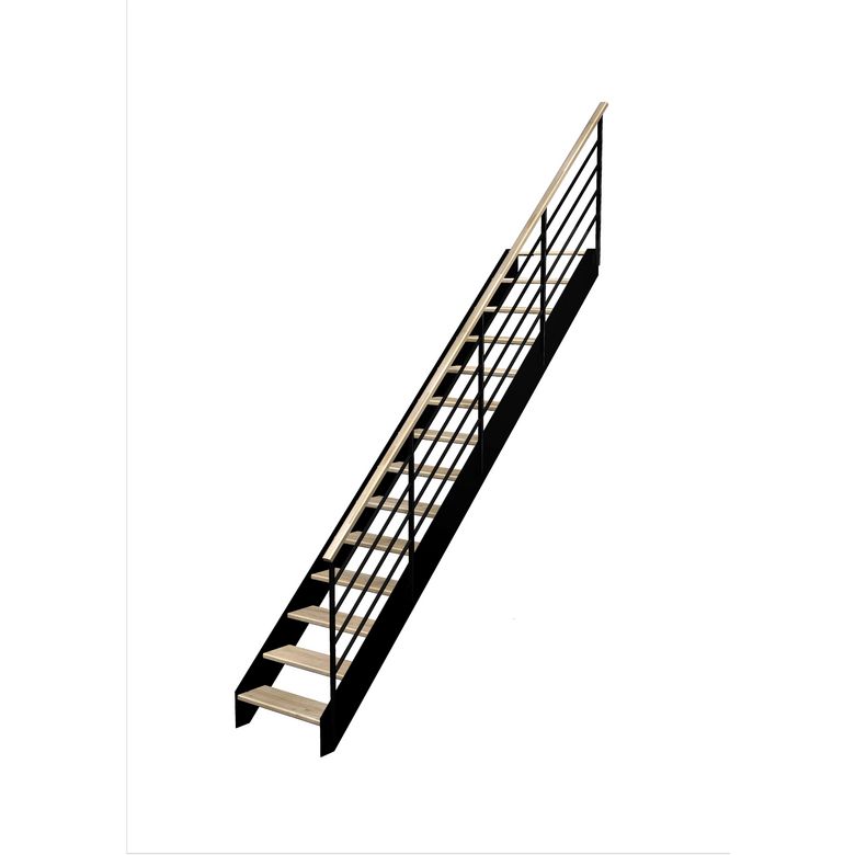 Escalier Estelle droit rampe Fera main bois