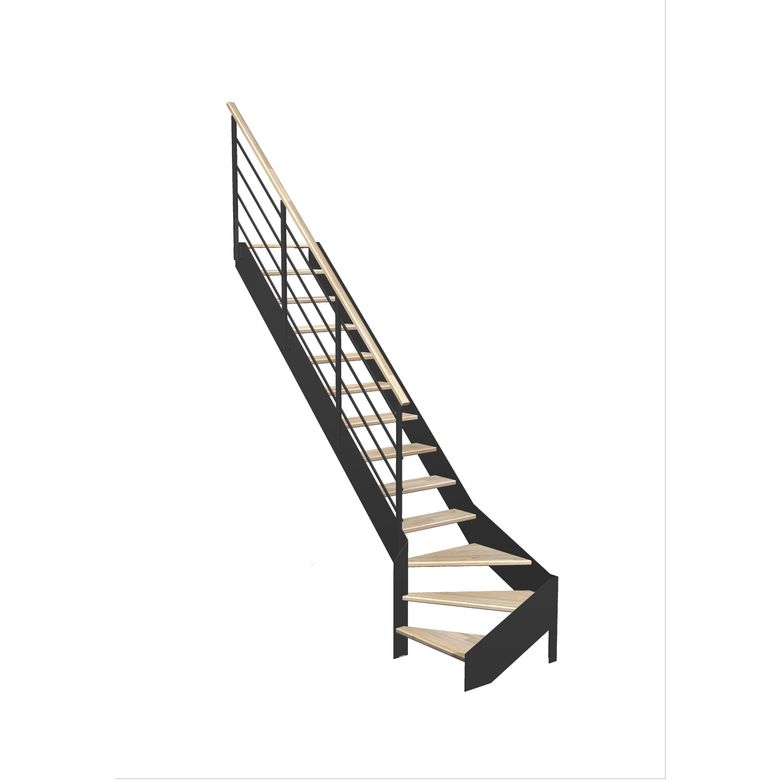 Escalier Estelle quart-tournant bas rampe Eva