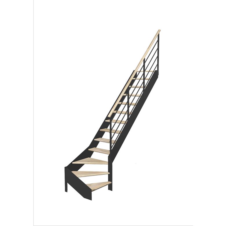 Escalier Estelle 1/4 t. bas hêtreLCA Eva  H.274 R.284 Droite Main Image