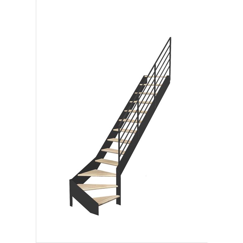 Escalier Estelle 1/4 t. bas hêtreLCA Fera H.274 R.284 Droite Main Image