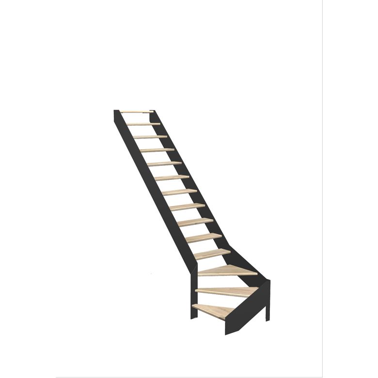 Escalier Estelle quart-tournant bas sans rampe