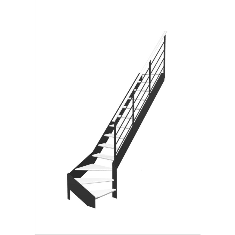 Escalier Estelle quart-tournant bas rampe Eva