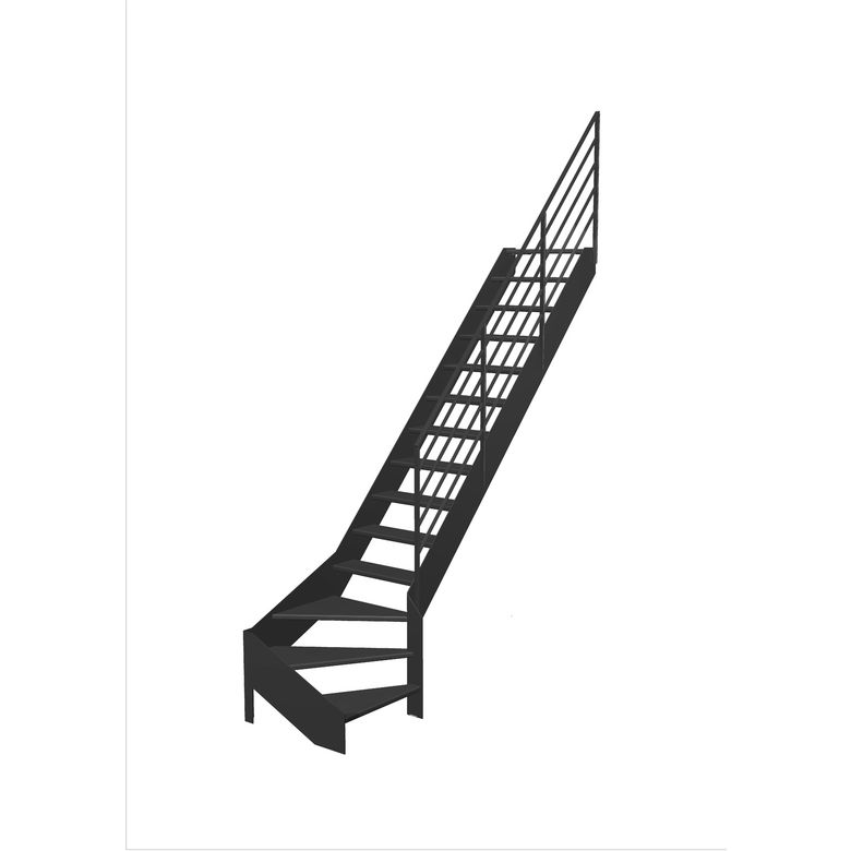Escalier Estelle quart-tournant bas rampe Fera