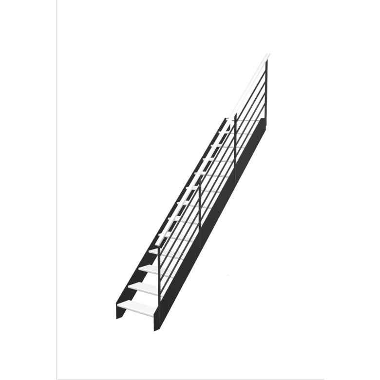 Escalier Estelle droit rampe Fera main bois