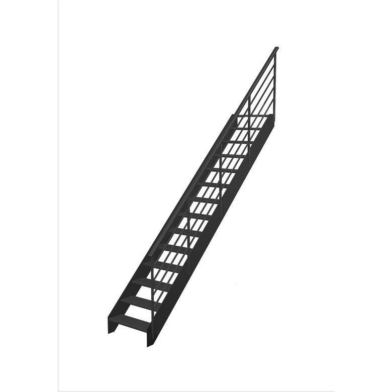 Escalier Estelle droit rampe Fera main bois