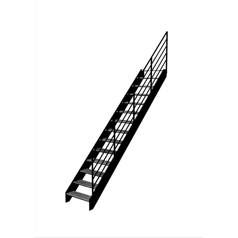 Escalier Estelle droits rampe Fera