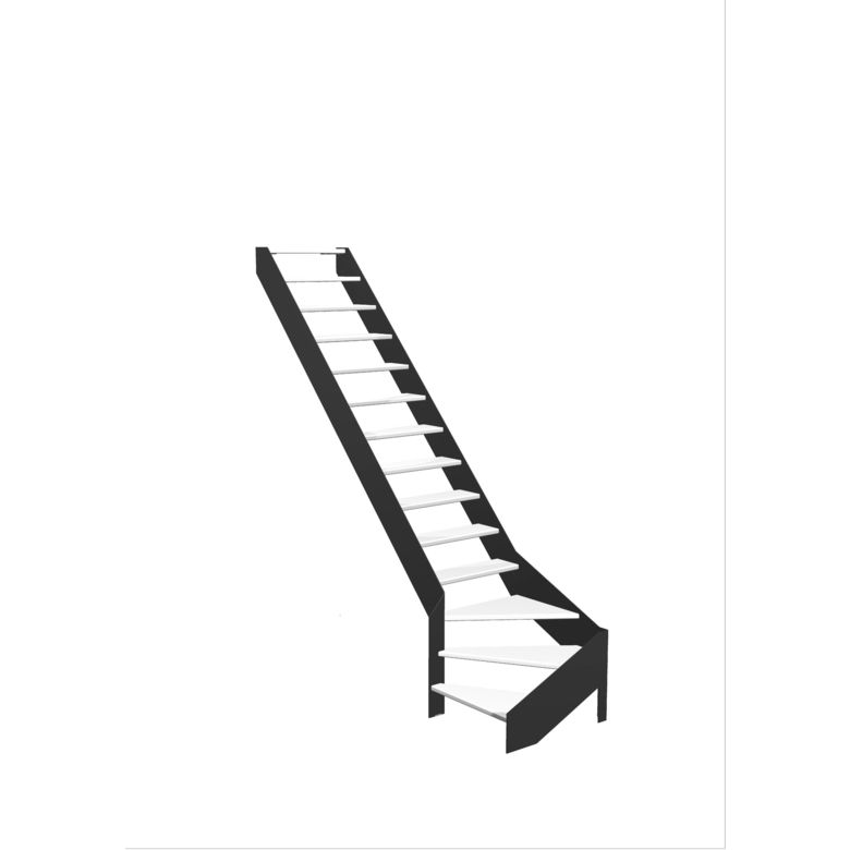 Escalier Estelle quart-tournant bas sans rampe