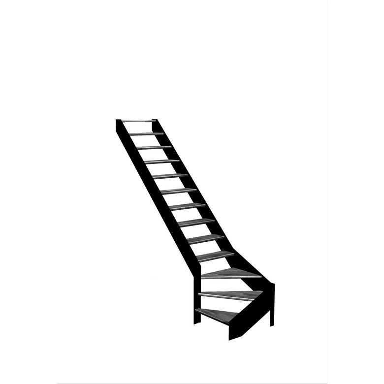 Escalier Estelle quart-tournant bas sans rampe