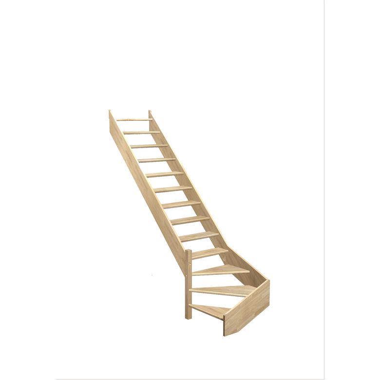 Escalier Aria quart tournant bas sans rampe