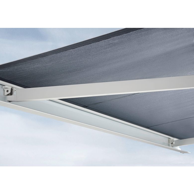 Store banne Gaïa semi-intégral blanc avec LED - Extérieur - Lapeyre