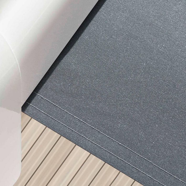 Store banne Gaïa semi-intégral blanc avec LED - Extérieur - Lapeyre