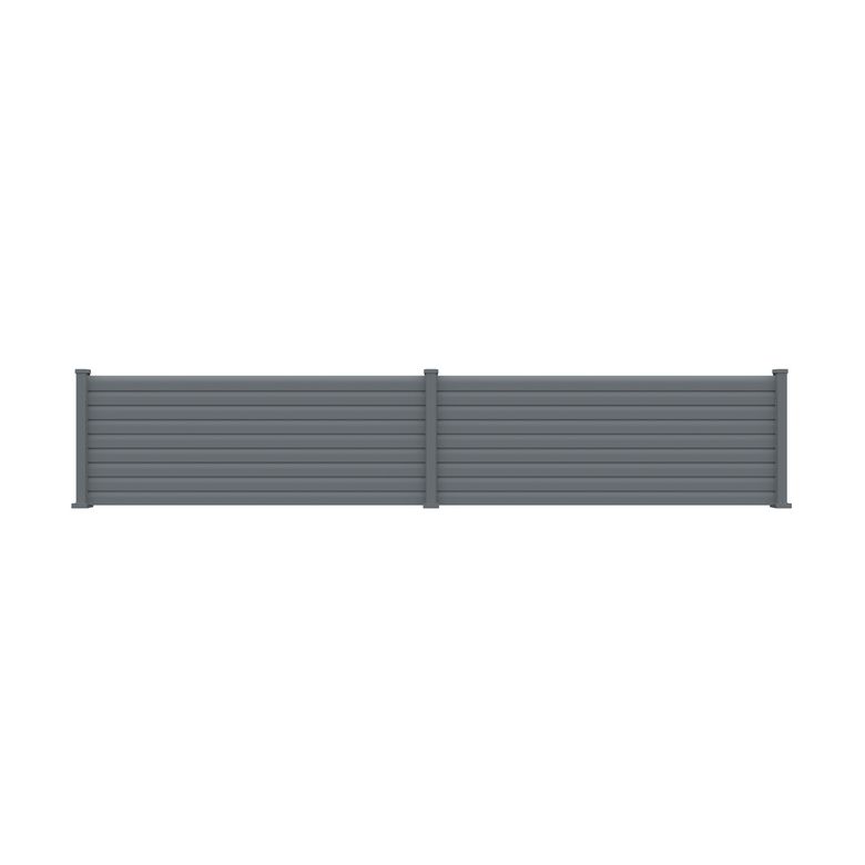 Pack 3 lames persiennes cloture VIANA gris