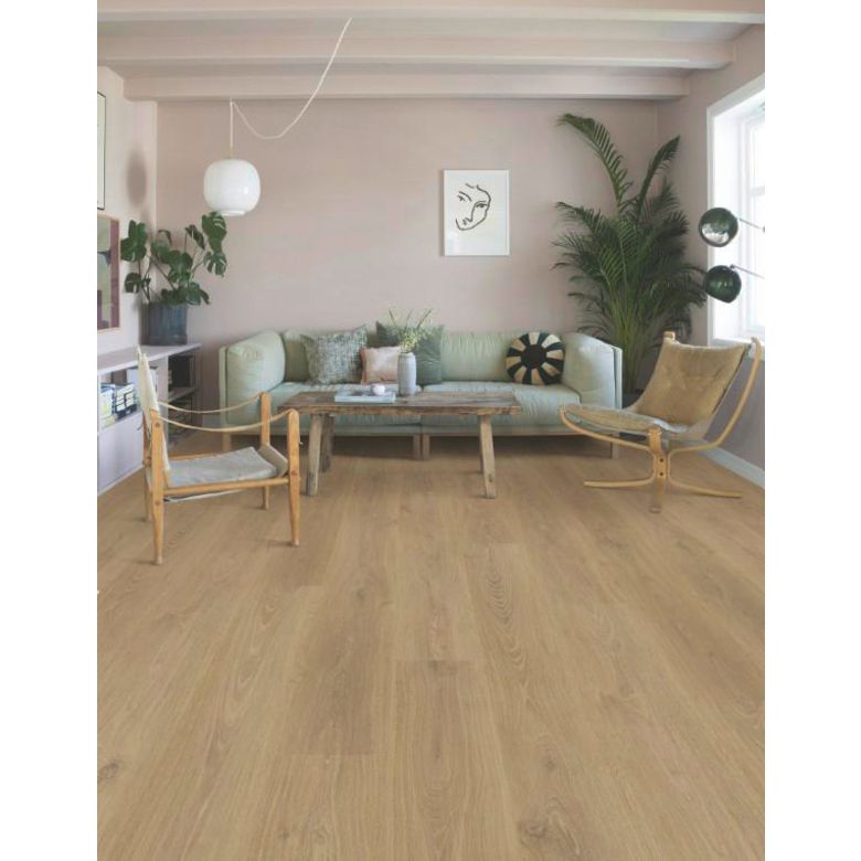 Sol stratifié LOC FLOOR chêne authentique naturel - Lapeyre