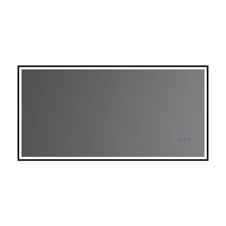 Miroir de salle de bains Métal 2 à led