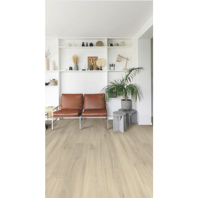 Sol stratifié LOC FLOOR chêne éclair beige - Lapeyre