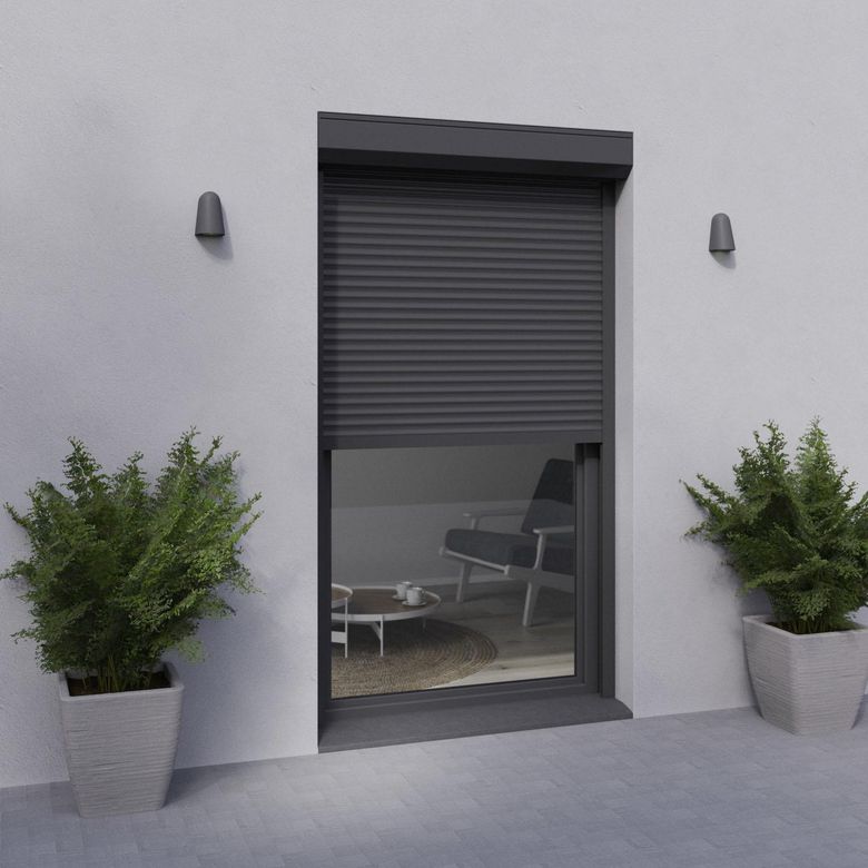 "Volet roulant recoupable Aluminium Boston radio - Lapeyre"