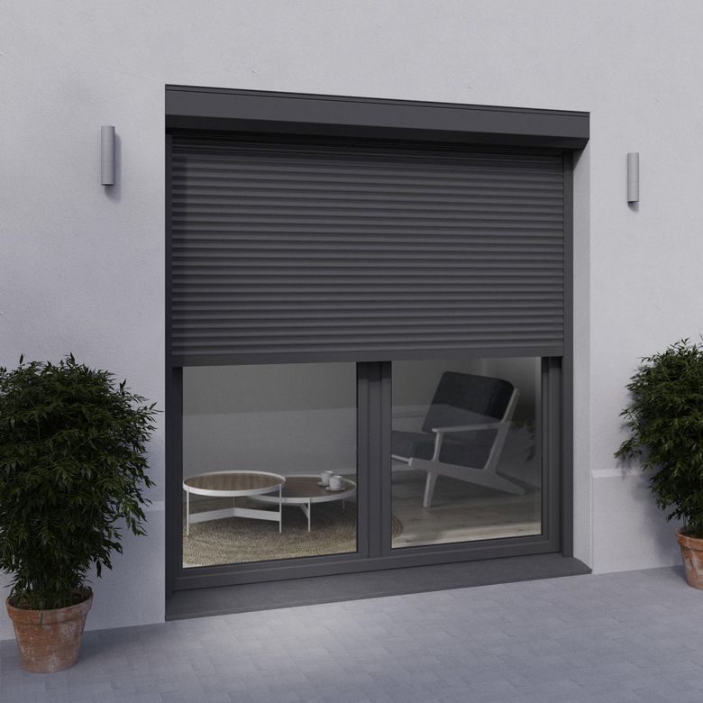 "Volet roulant recoupable Aluminium Boston radio - Lapeyre"