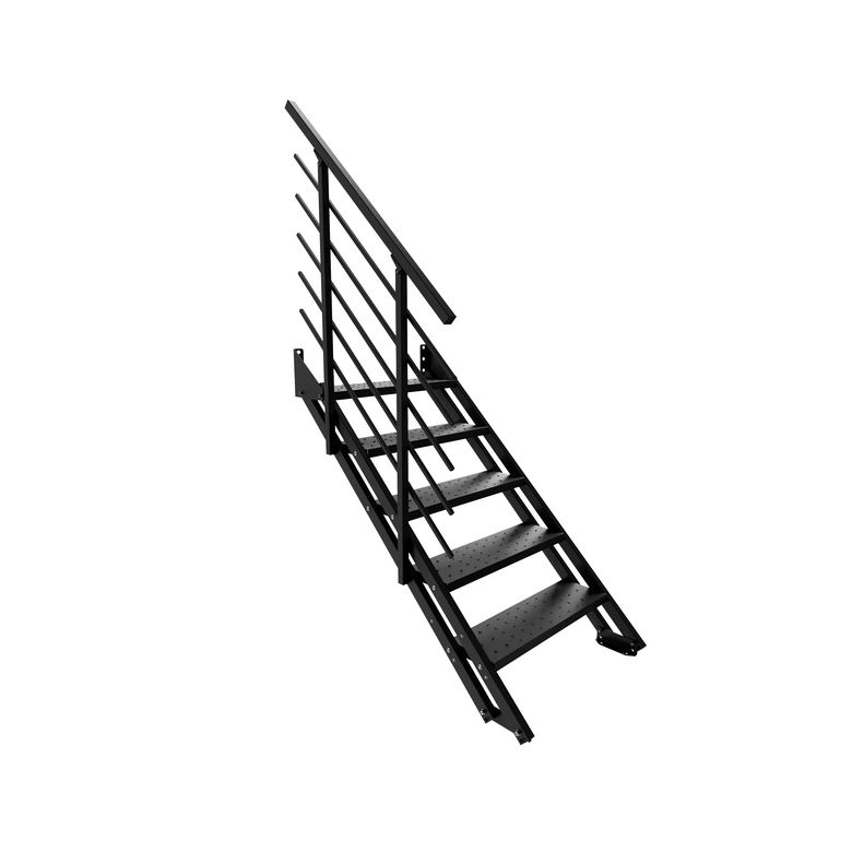 Escalier intérieur NEW YORK 2 droit 4 à 6 marches Métal Embossées