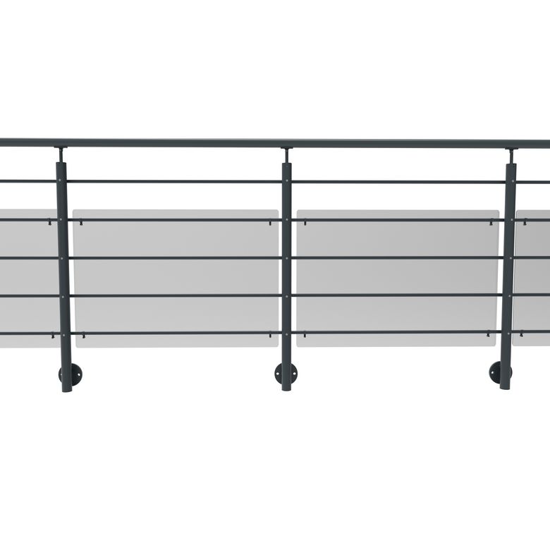 Balustrade Lisséo en aluminium latérale | Lapeyre