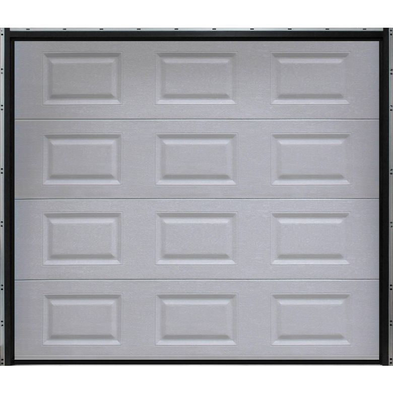 Porte de garage sectionnel. COLUMBIA Kit Cassettes Blanc woodgrain H.200 x l.300 Main Image