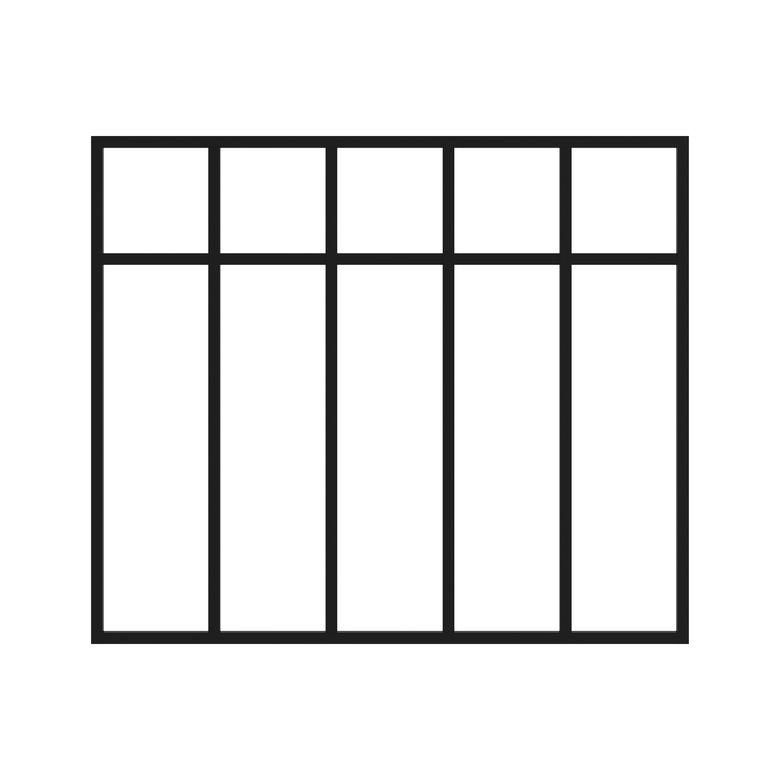 Kit verrière RHEA aluminium 5 vitrages à personnaliser transparent H.1080X1530MM Main Image