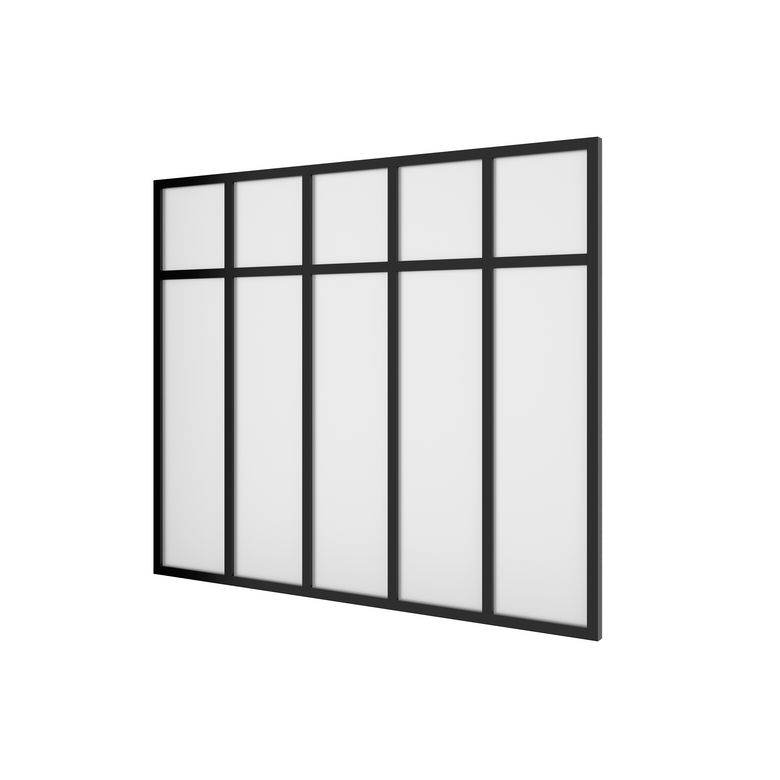 Kit verrière RHEA aluminium 5 vitrage dépoli à personnaliser - Lapeyre
