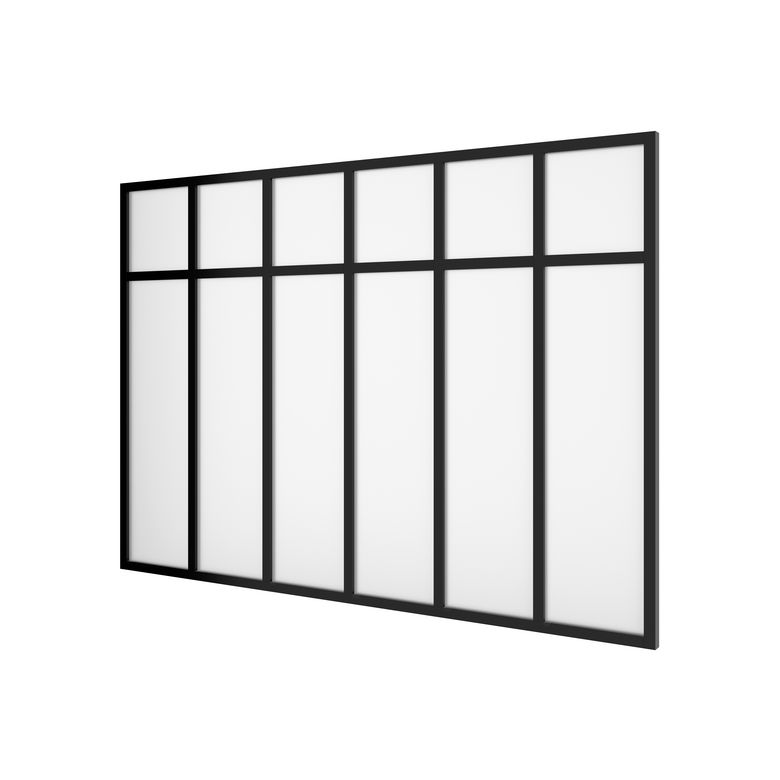 Kit verrière RHEA aluminium 6 vitrage dépoli à personnaliser - Lapeyre