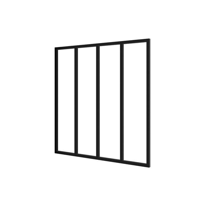 Kit verrière RHEA aluminium 4 vitrage transparent - Lapeyre