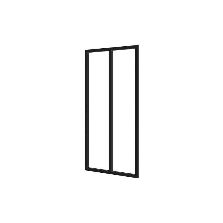 Cadre verrière aluminium 2 vitrages noir ral 9005 H.1300X630MM Main Image