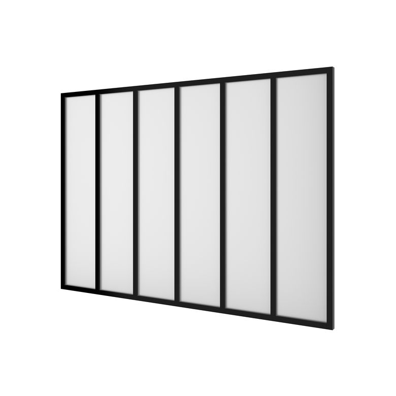 Kit verrière RHEA aluminium 6 vitrage dépoli - Lapeyre