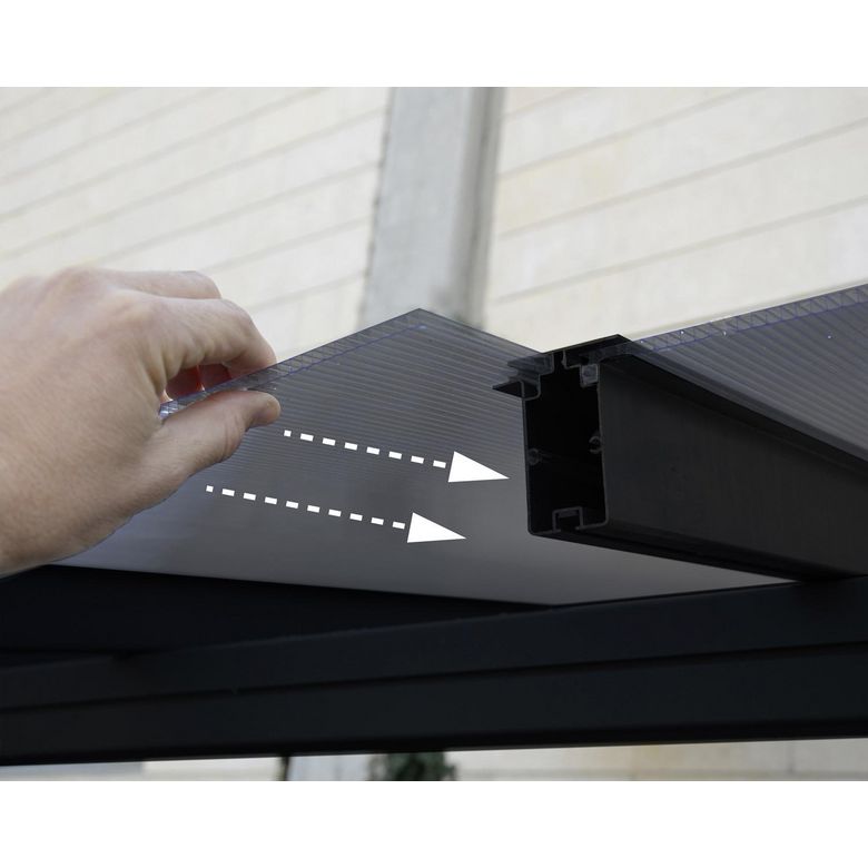 Carport MODENA aluminium noir -Lapeyre