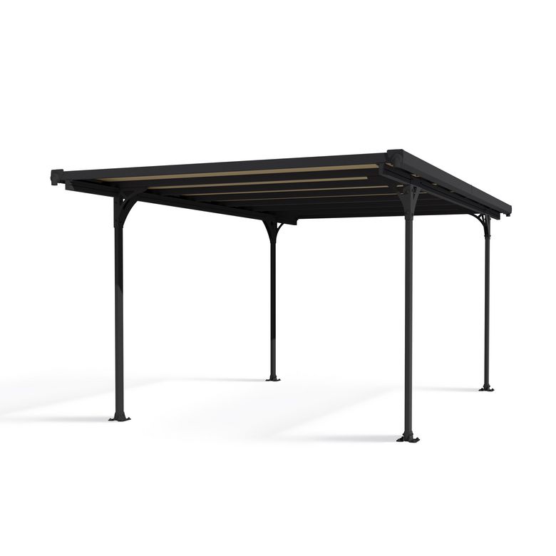 Carport MODENA aluminium noir H.217 x p.299 x L.504 Main Image