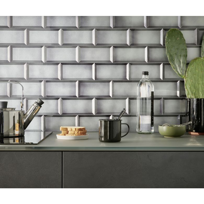 Carrelage mosaïque METRO paillétée effet 3D 30 x 30 cm - Carrelage - Lapeyre