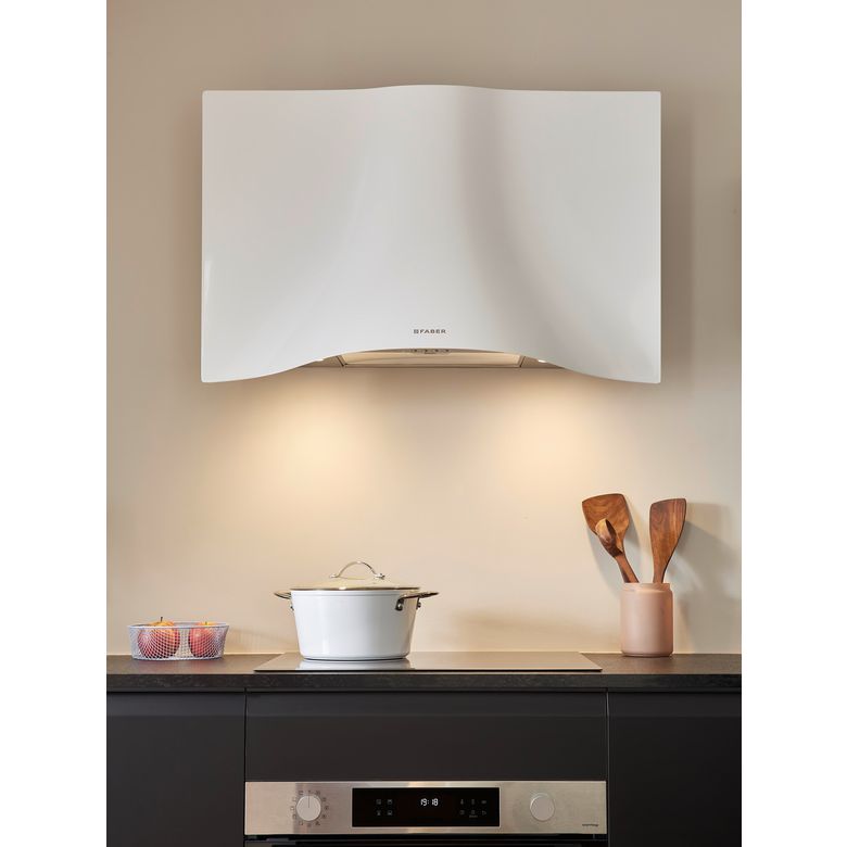 Hotte décorative écran murale en acier FABER - Cuisines - Lapeyre