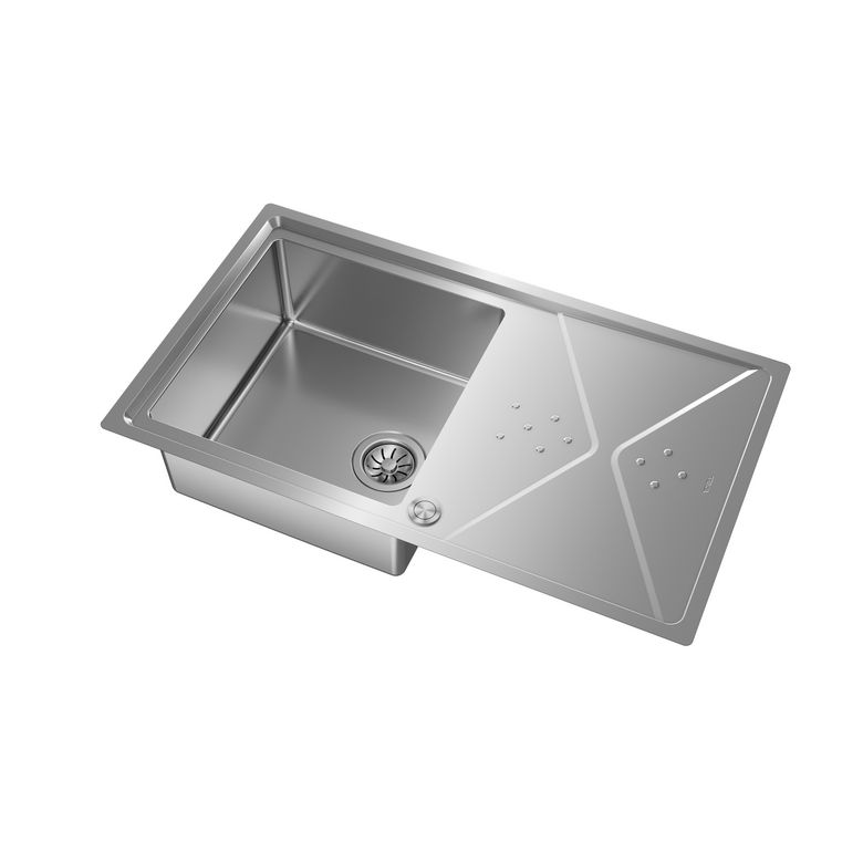 Evier de cuisine à encastrer BROOKLYN en inox satiné-Lapeyre