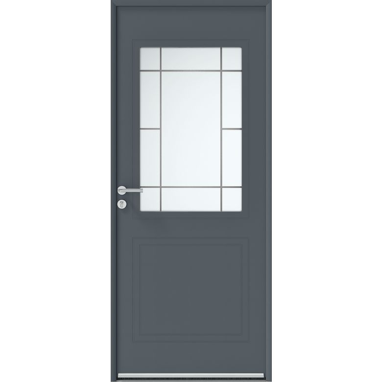 Porte d'entrée Azélie Aluminium poignée Iris