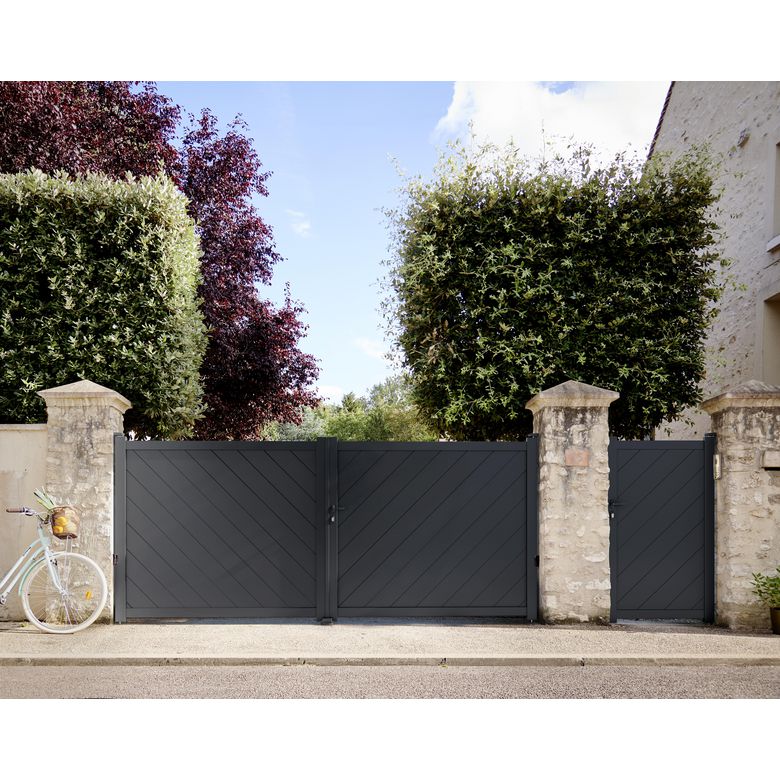 Portail battant Aluminium Sibari - Extérieur - Lapeyre