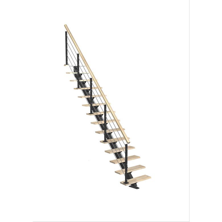 Escalier Elliot Droit chêneLCA Vernis inc. H.286 R.261 Gauche | Lapeyre