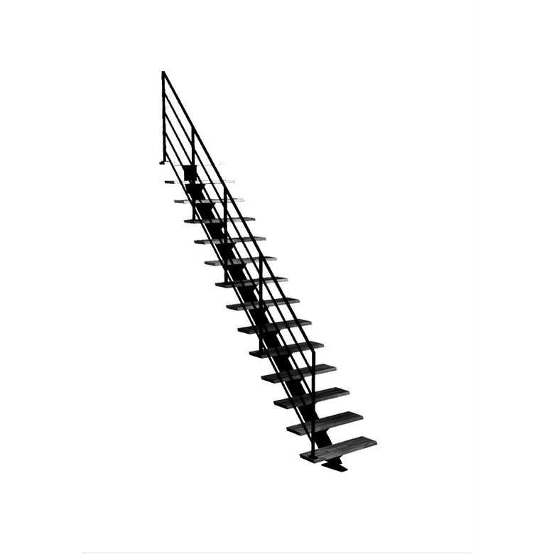 Escalier Elliot droit rampe Fera